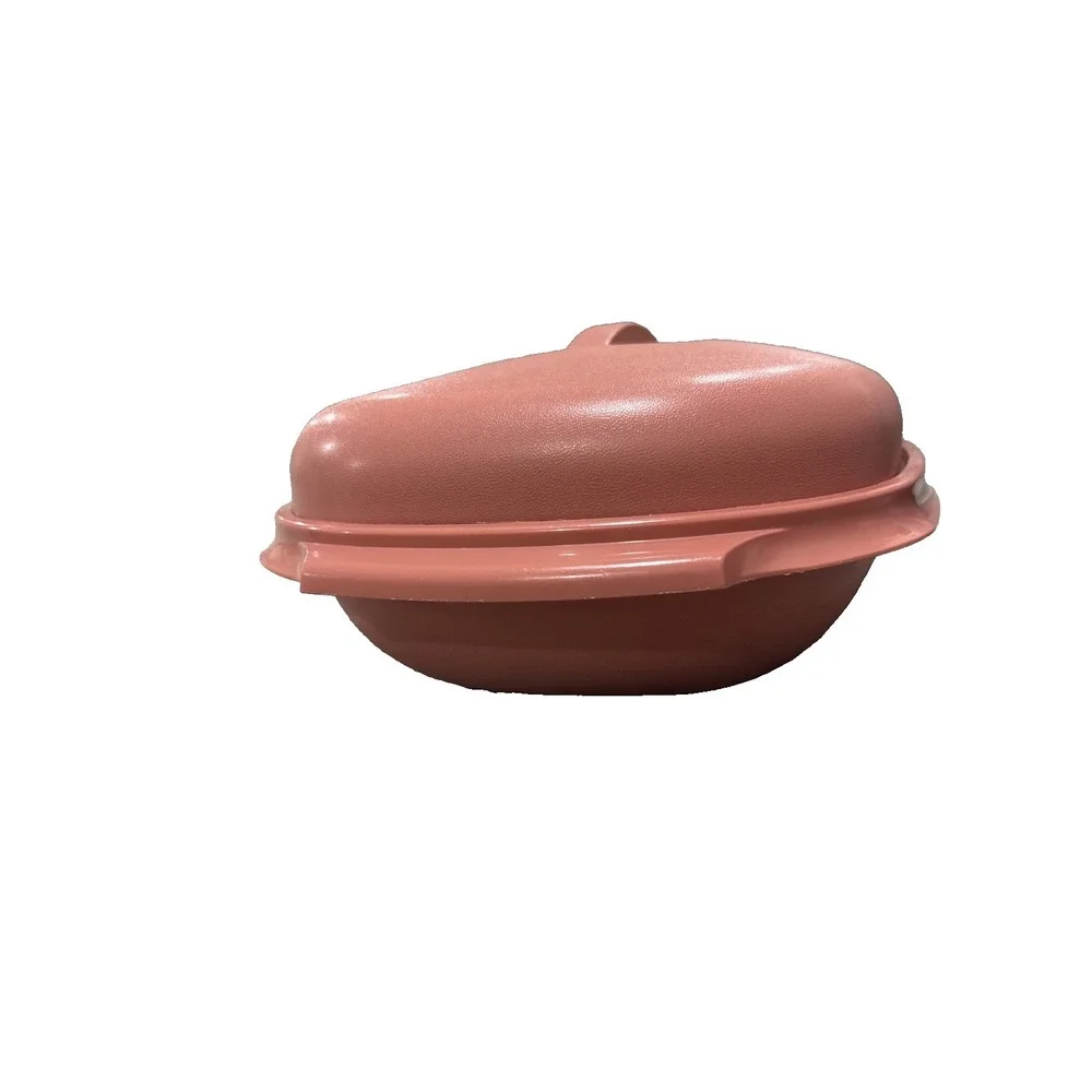 TUPPERWARE Microwave Food Steamer 6 Cups Dusty Rose Pink 3 Piece 1273-6 Vintage